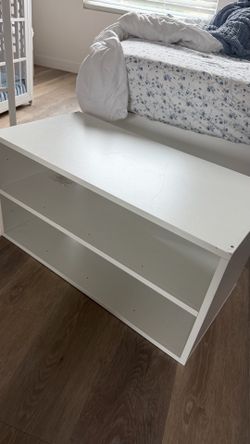 White 2-Shelf Storage Cube / Shoe Organizer – Good Condition