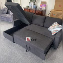 Sectional sofa with pullout bed