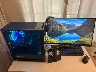 iBUYPOWER Gaming PC Setup – RTX 2060 SUPER + 27" MSI Monitor