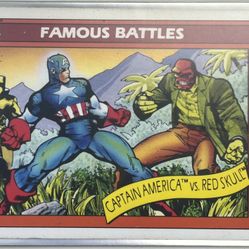 Captain America Versus Red Skull Trading Card 1990