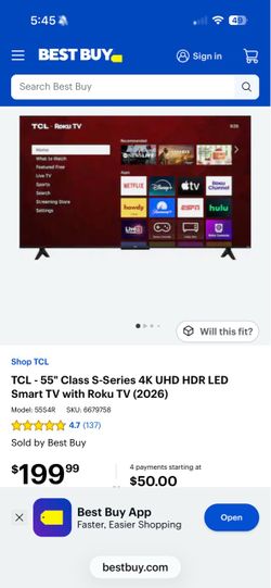 Tlc 55 Roku tv