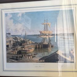 John Stobart Print Marblehead Wharf 1850