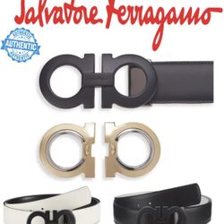 Salvatore Ferragamo Reversible Gancini Belt Box Set