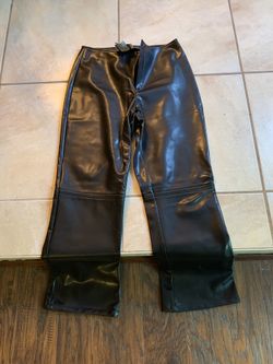 Faux leather pants size 3