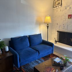 Blue Velvet Sofa