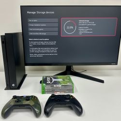 Microsoft Xbox One X Console 1TB (black) - With 2 Controllers