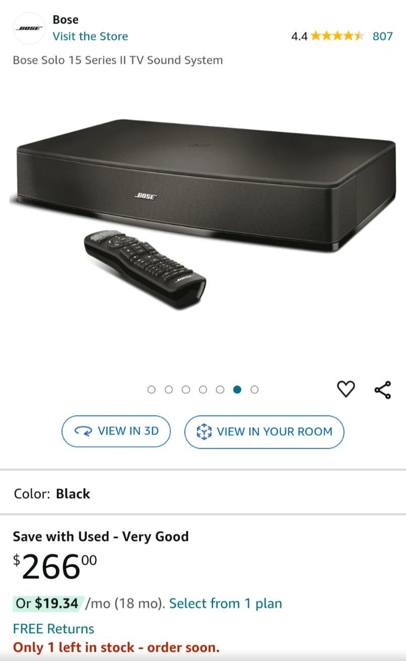 Bose Solo 15 Series 2 TV Sound System