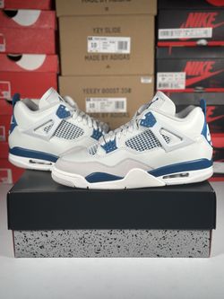 Size 9.5M - Air Jordan 4 Retro ‘Military Blue’ - Brand New