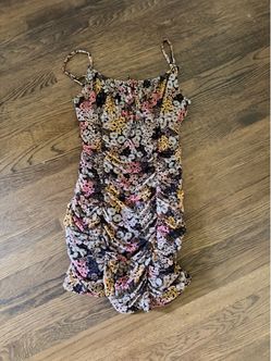 Floral rouche dress