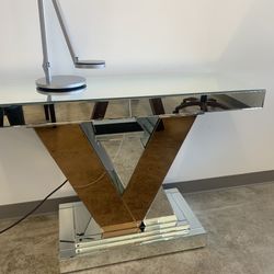 Book Glass Console Table