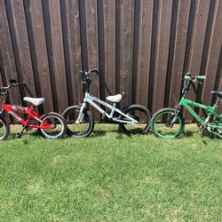 One 14”/ Two 16” Bikes/ Need New Tubes 
