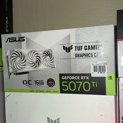 GPU -ASUS TUF  RTX 5070 Ti OC – White Edition – New