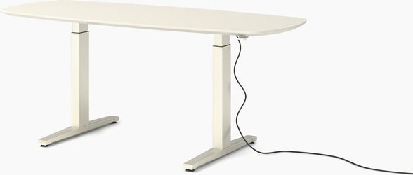 Herman Miller Renew Executive Sit-to-Stand Desk, White