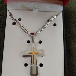 Mens Cross And Chain