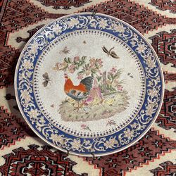 Rare Unique Vintage Chinese Hua Ping Tang Zhi-Hua Ping Hall 20TH Century Large platter