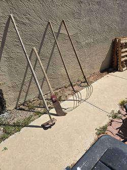 Tools-pitchfork,cement hoe..