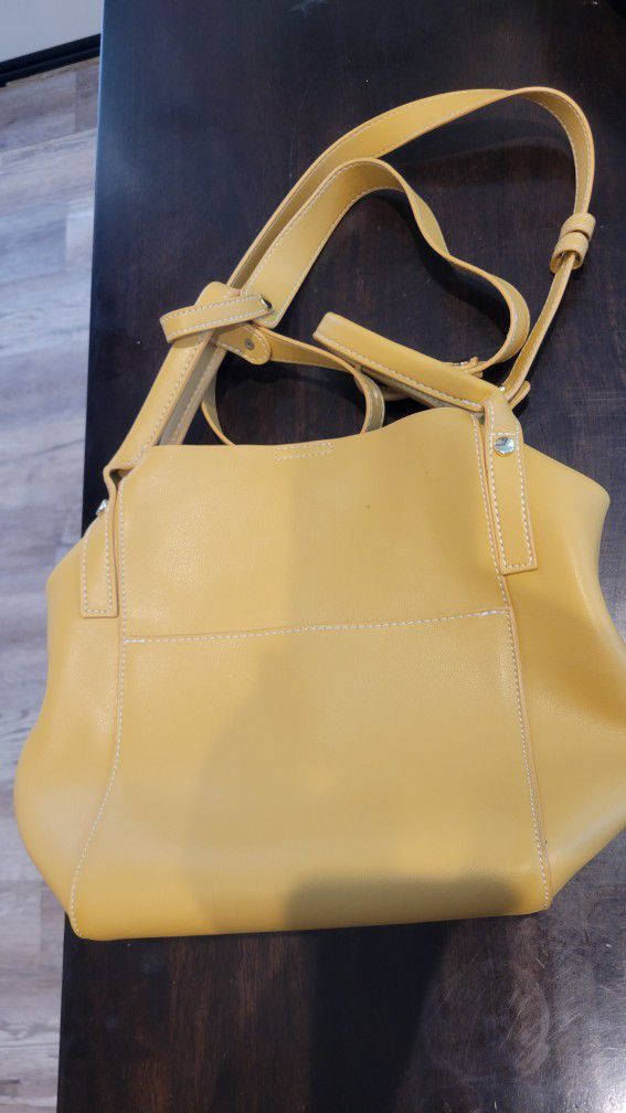 Yellow Leather Purse 