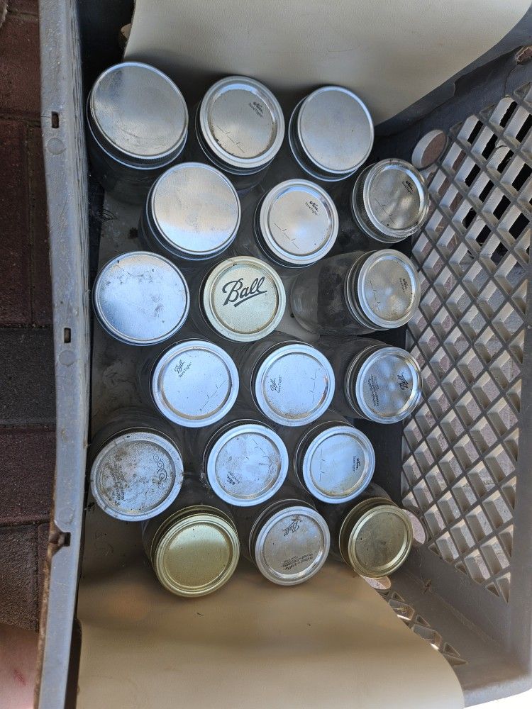 23 Mason Jars. 4 Or 5 Not Pictured