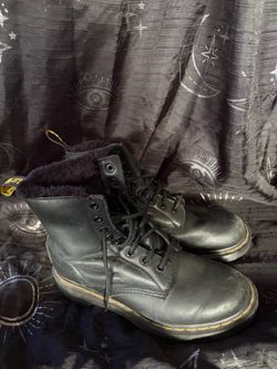 Dr. Martens Black Leather Lace-Up Boots