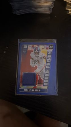 Malik Nabers Donruss Optic Rookie Phenom Relic Card