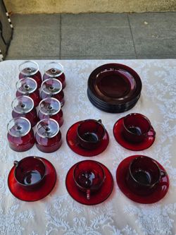 Red glass antique