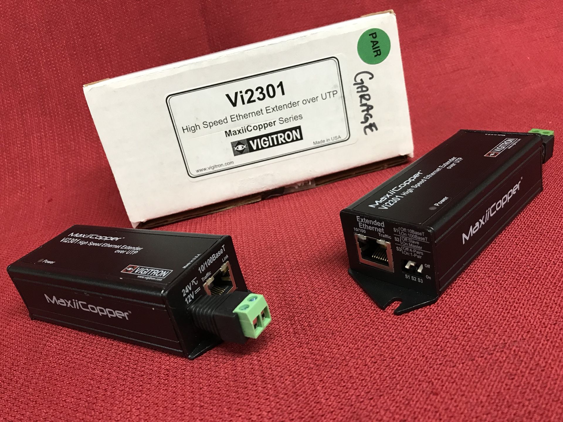 2 Vigitron Vi2301A - MaxiCopper High Speed/Power Ethernet Extender over UTP