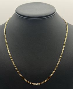 Jewelry 10k solid yellow gold Figaro link chain necklace 21.50” 2.20mm