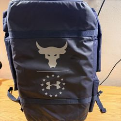 Under Armour Limited Edition Range Duffle/Backpack UA Project Rock Freedom Blue