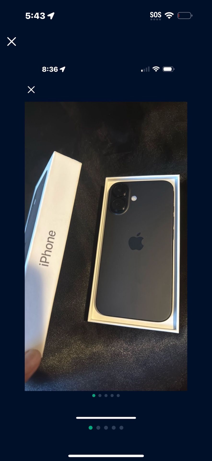 Black iPhone 16 Matte 256g