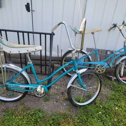 Vintage Bananna Seat Bikes Pair