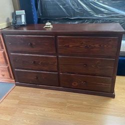 📣Pinewood Dresser 6 Drawers 