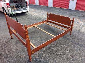 Amish wood vintage full size bed frame only.
