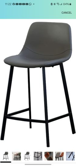 Bar Stool Counter Height Cafe Bar Chairs, Counter Height Stools Barstools PU Upholstered Bar Stool Breakfast Stools, Footrest, , 75cm