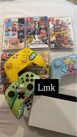 Nintendo Switch OLED Bundle with Games and Controllers