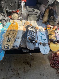 Lot of 10 Used Skateboards