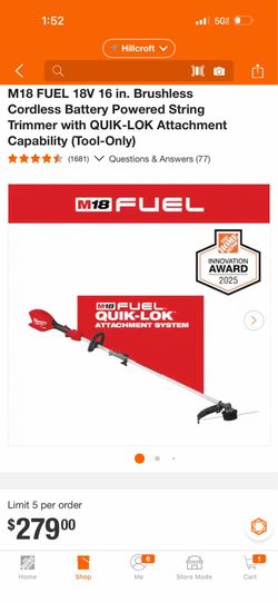 M18 FUEL 18V 16 in. Brushless Cordless Battery Powered String Trimmer with QUIK-