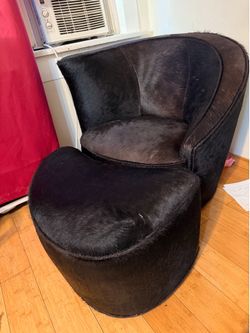 Chair and ottoman. Couch