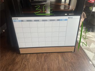 Large Reversible White Board - Calendar & Blank