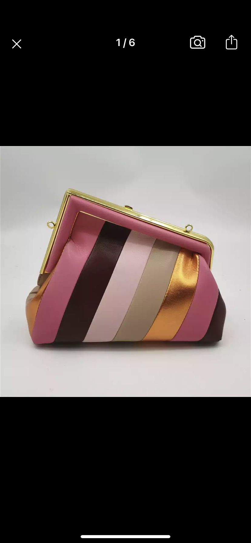 Fendi Quality Multicolored Leather Bag With Belt 