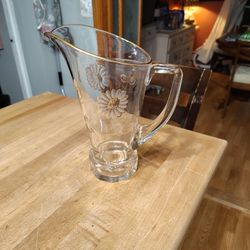 Vintage Glass Beverage Pitcher