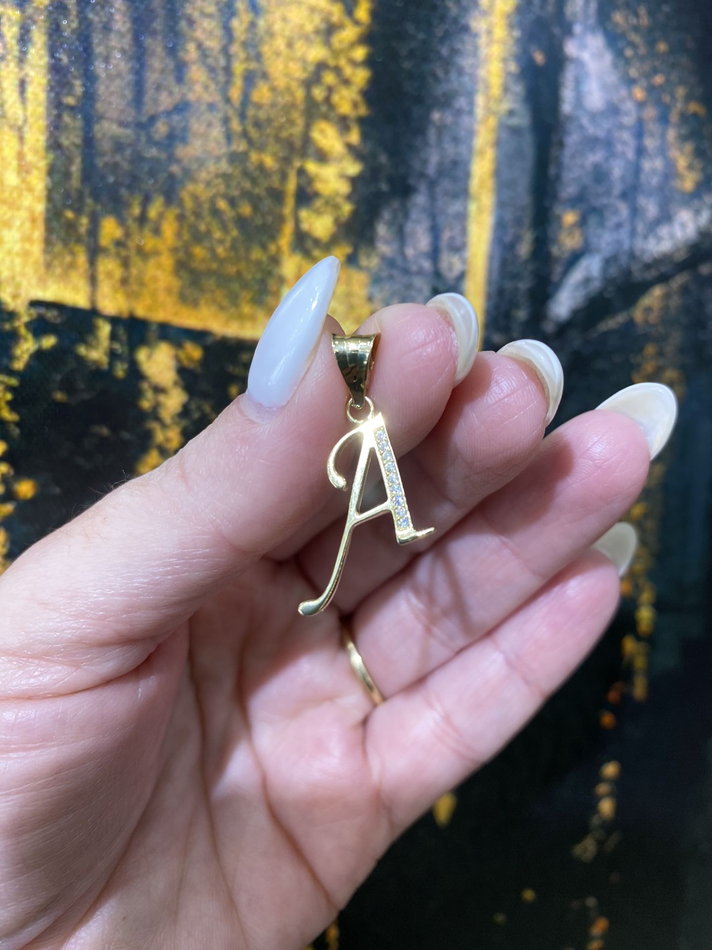 14k LETTER A CHARM