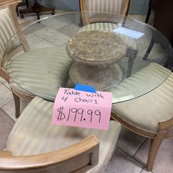 Dining Room Table With 4 Chairs 