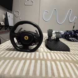 Racing Sim Steering Wheel and pedals