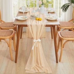 20 Pack Nude Chiffon Table Runners .