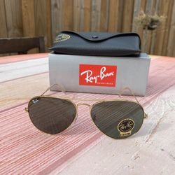 RAY-BAN Sunglasses  L0205 3 Pair 3025 L0205 58MM GOLD Frame Green Lens AUTHENTIC/100% UV Protection NEW Large