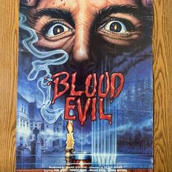 Blood Evil (1985) Academy Video Rental Store VHS Horror Movie Poster