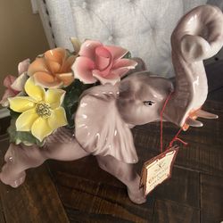 Capodamonte Elephant Statue