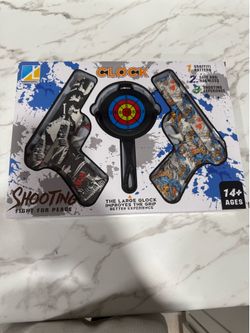 Toy Foam Dart Shooting Game Set – 2 Blasters & Target – New in Box