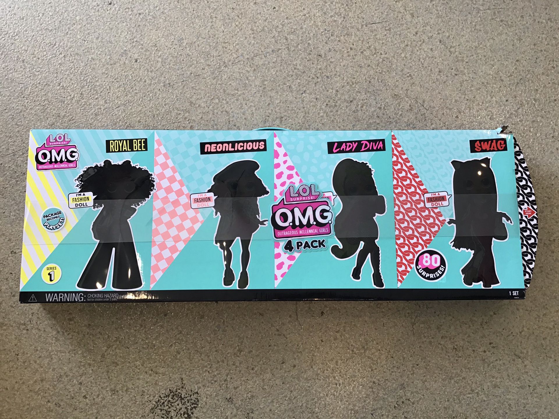 LOL Surprise OMG 4 Pack Complete Collection Series 1 Fashion Dolls 80 Surprises