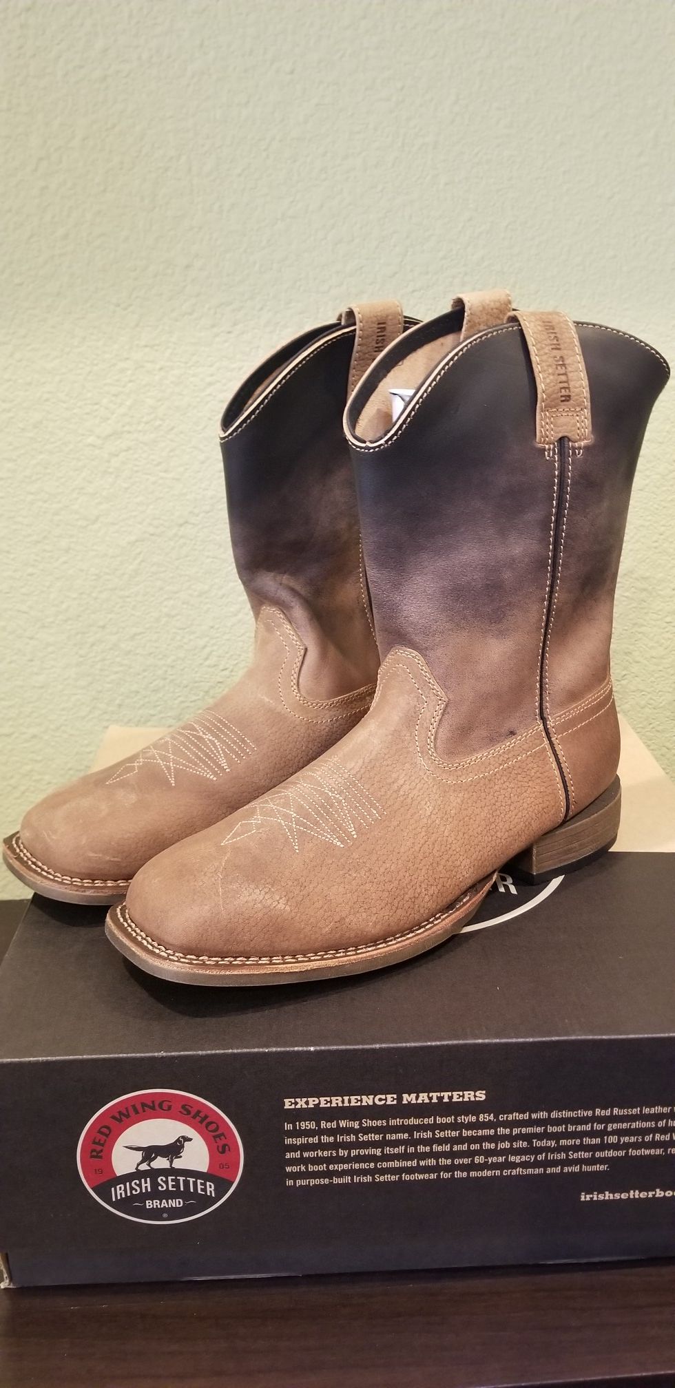 RED WING IRISH SETTER MEN S DEADWOODS COWBOY BOOTS SIZE 10W